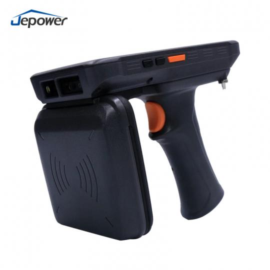  HT518-K55 UHF RFID handheld terminal front view with screen